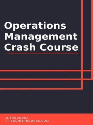 cover image of Operations Managament Crash Course